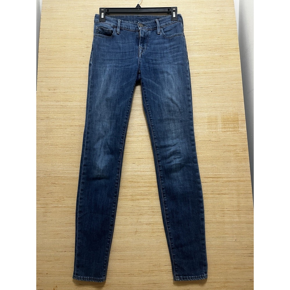 True Religion Abbey Jeans Women Size 25 Super Skinny Dark Acid Wash Blue Stretch